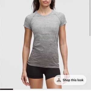 lululemon swiftly tech hip length grey top size 6